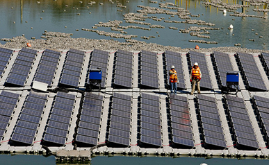 水上太陽光発電所ではどのようなケーブルが使用されていますか?