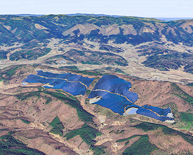  パシフィコ エネルギー 岩城 メガ ソーラープロジェクト （42.3MW） 日本では